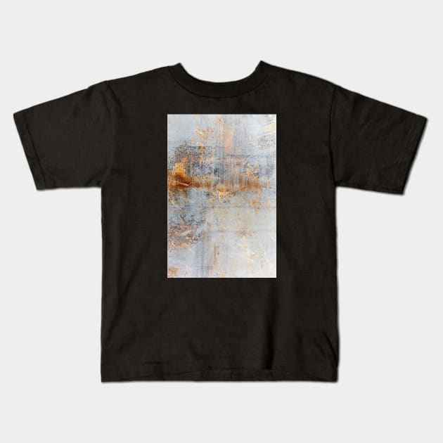 Scratches on a grunge metal wall Kids T-Shirt by textural